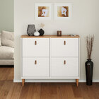 Sapateira Horizontal Hall De Entrada 4 Portas Mikka Branco 24