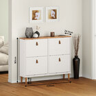 Sapateira Horizontal Hall De Entrada 4 Portas Mikka Branco 24