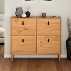 Sapateira Horizontal Madeira Multiuso 4 Portas Mikka Rústico