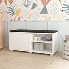 Sapateira Infantil Estofada 1 Porta Brv Móveis Branco/estofad