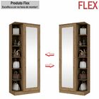 Sapateira Jhully 1 Porta Com Espelho Rústico - Bci Móveis