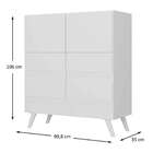 Sapateira Julia 2 Portas 4 Gavetas Branco - Moville