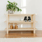 Sapateira Laguna 3 Prat 90cm Em Madeira - Natural