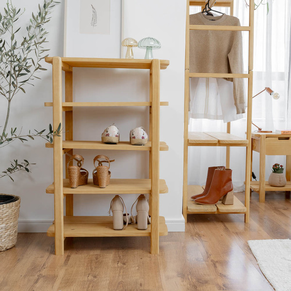 Sapateira Laguna 5 Prat 60cm Em Madeira - Mel