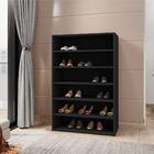 Sapateira Lana Preto 5 Prateleiras