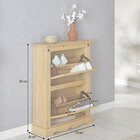 Sapateira Madeira 2 Portas Basculantes 10 Pares Rústico