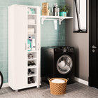 Sapateira Madeira Branca 1,67x60x42cm Politorno