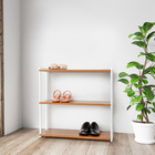 Sapateira Industrial Madeira e Aço Freijó 9 Pares 67x67x30cm Bemfixa