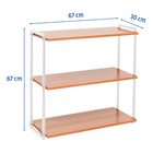 Sapateira Industrial Madeira e Aço Freijó 9 Pares 67x67x30cm Bemfixa