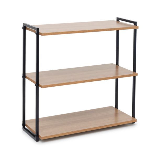 Sapateira Madeira e Aço Mel 9 Pares 67x30x67cm Industrial Bemfixa