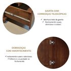 Sapateira Madeira Maciça 1 Gaveta 1 Porta Ouro Café