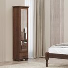 Sapateira Madeira Maciça 1 Gaveta 1 Porta Ouro Café