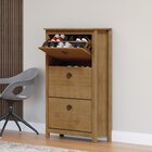 Sapateira Madeira Maciça 3 Gavetas Topázio Freijó