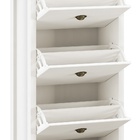 Sapateira Madeira Maciça  Com 3 Gavetas Topazio - Branco