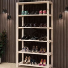 Sapateira Madeira Pinus Multiuso Armário 6 Prateleira Barato