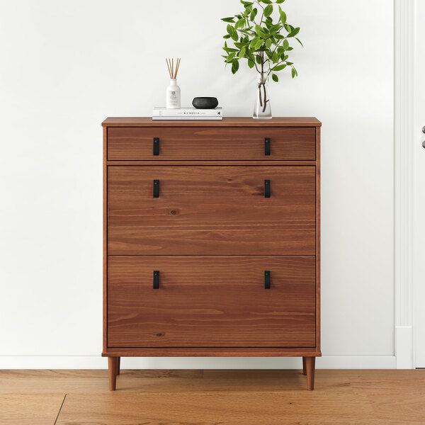 Sapateira Madeira Vertical Organizadora 2 Portas 1 Gaveta Mik