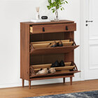 Sapateira Madeira Vertical Organizadora 2 Portas 1 Gaveta Mik