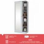 Sapateira Magia 1 Porta Com Espelho Branco Flex - Panorama Mó