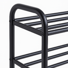 Sapateira de Metal Preta 51x28x65 Oikos