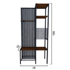Sapateira Moderna Estilo Industrial Polux 76x30x160 Cor Mdf C