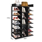 Sapateira Multifuncional Ferrary Preta Em Mdf