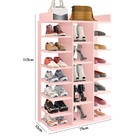 Sapateira Multifuncional Ferrary Rosa Em Mdf