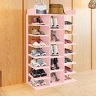 Sapateira Multifuncional Ferrary Rosa Em Mdf