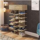 Sapateira Multiuso 1 Gaveta E 15 Prateleiras Sp020 Oak - Comp