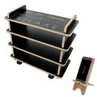 Sapateira Multiuso 8 Pares Com Rodinhas Madeira Mdf Il Legno