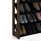 Sapateira Multiuso Az1006 Com 8 Prateleiras - Preto/nogal