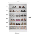 Sapateira Multiuso Bella Phoenix Baby Carvalho Com Branco