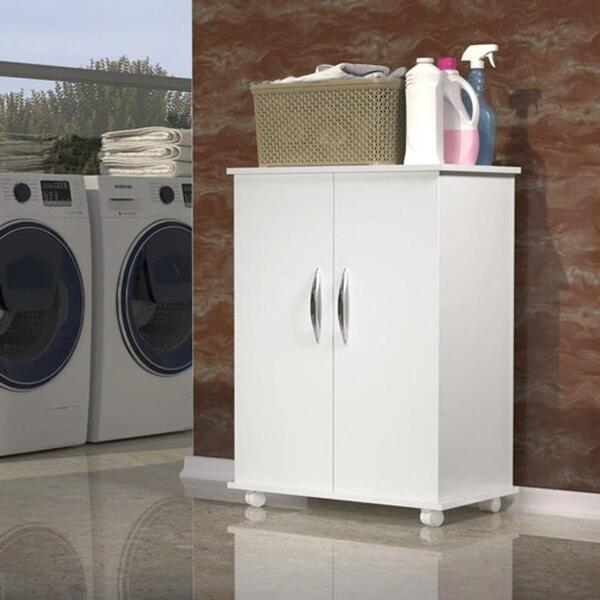 Sapateira Multiuso Branco Cama Box Armário 2 Porta