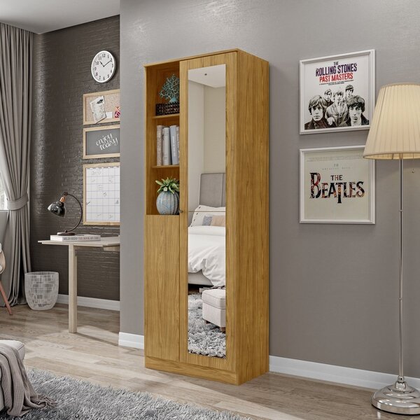 Sapateira Multiuso Organizador 2 Portas Lince Com Espelho Esp