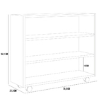 Sapateira Multiuso Organizador Com 03 Prateleiras E Rodizio P