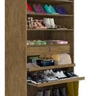 Sapateira Multiuso Retrô Com Espelho Atenas Marrom