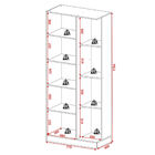 Sapateira Multiuso Rodial Mu1004 Com Espelho Cacau E Blanc