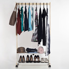 Sapateira Nicho Branco Com Arara Para Roupas Cabideiro Regula