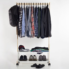 Sapateira Nicho Branco Com Arara Para Roupas Cabideiro Regula