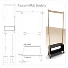 Sapateira Nicho Preto Com Arara Para Roupas Cabideiro Com Reg