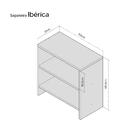 Sapateira Nogal Para Quarto Sala 50 X 40 X 25cm