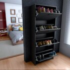 Sapateira Organizador 4 Gavetas 150x65cm Lunna Preto