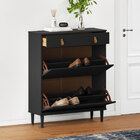 Sapateira Organizadora 2 Basculantes Vertical Preto 16 Pares