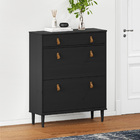 Sapateira Organizadora 2 Basculantes Vertical Preto 16 Pares