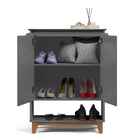 Sapateira Organizadora 2 Portas Hall Flow Cinza - Rede Móveis