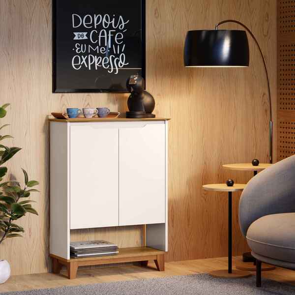 Sapateira Organizadora 2 Portas Hall Flow Offwhite - Rede Móv