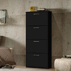 Sapateira Organizadora 4 Gavetas Carol Preto - Rede Móveis