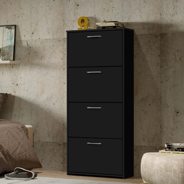 Sapateira Organizadora 4 Gavetas Carol Preto - Rede Móveis