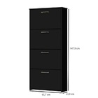 Sapateira Organizadora 4 Gavetas Carol Preto - Rede Móveis