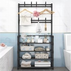 Sapateira Organizadora Com Cabideiro Multiuso Preta Bm-f1023