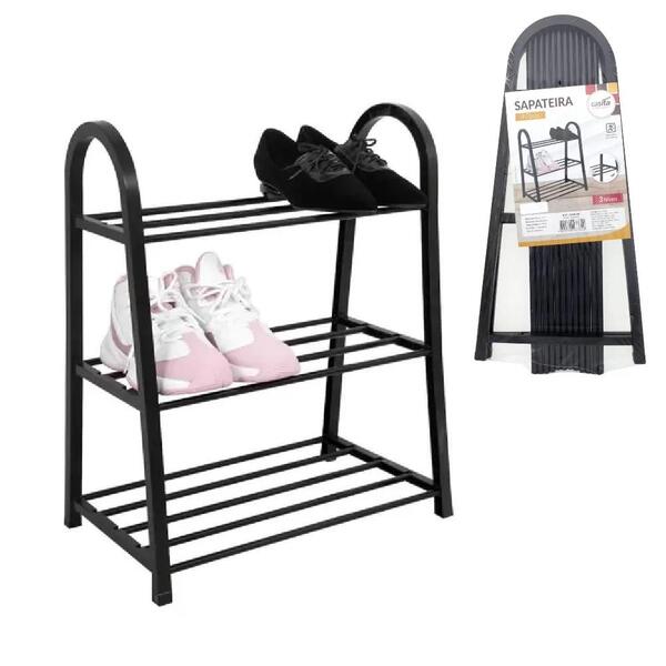 Sapateira Organizadora Estante Industrial 3 Andares Porta Sap